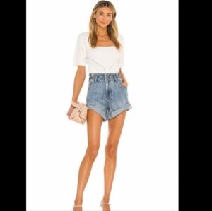 One Teaspoon PIONEER HIGH WAIST Vintage FIT SHORT Cuffed Size 28